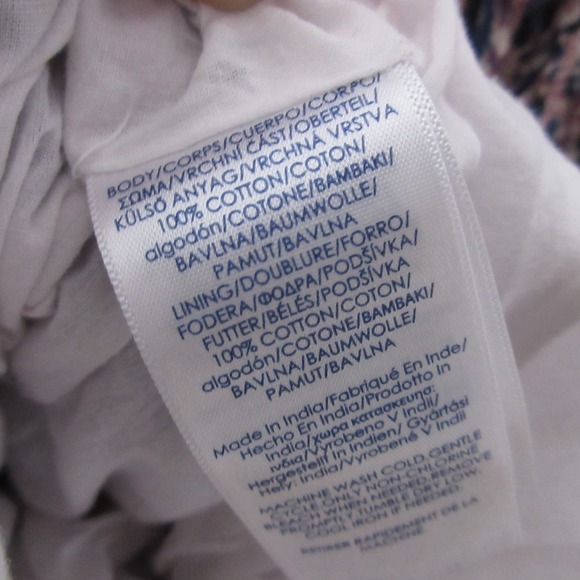 Chaps Dress XL Midi Beachy Vacation Boho‎ Comfort Flowy Smocked Adjustable Strap - Picture 9 of 12